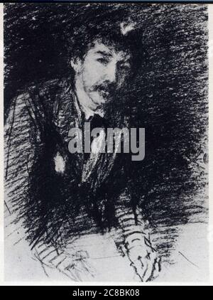 James Abbott Whistler (1834-1903). Autoportrait. 1890. Banque D'Images
