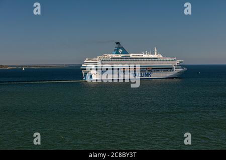 Golfe de Finlande, 20 juillet 2020. Ferry de Tallink ligne Silja à Foinsky Bay, mer Baltique. Photo de haute qualité Banque D'Images