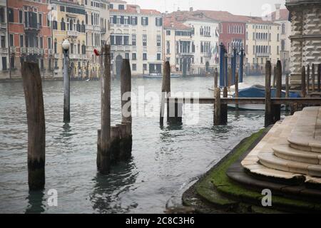 Italie Venise le jour de la brume Banque D'Images