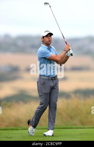 Adrian Otaegui, Espagne, pendant la deuxième journée du Betfred British Masters au Close House Golf Club, Newcastle. Banque D'Images