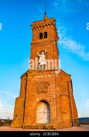 Chapelle Saint-Léon au sommet du rocher de Dabo en Moselle, France Banque D'Images