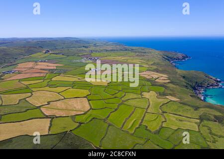 Photographie aérienne de St Ives, Cornouailles, Angleterre, Royaume-Uni Banque D'Images