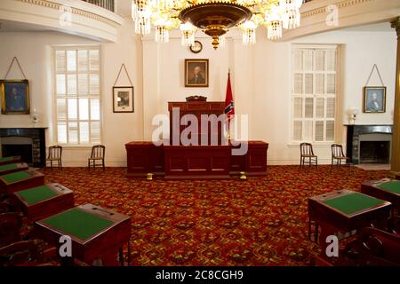 Intérieur de l'Alabama State Capitol Building, salle du Sénat. Montgomery, AL, États-Unis d'Amérique Banque D'Images