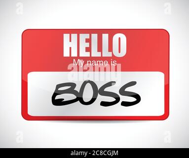 Motif d'illustration de balise de nom de bossage sur un fond blanc Illustration de Vecteur