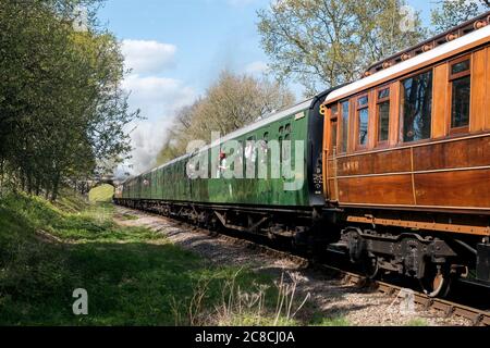 Flying Scotsman sur la ligne Bluebell Banque D'Images