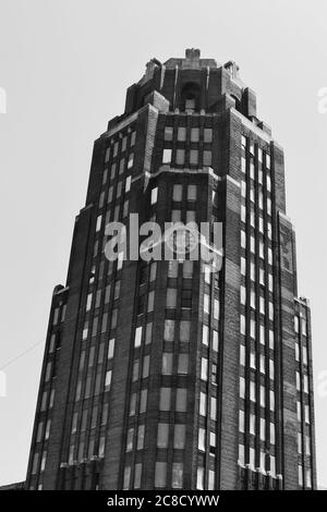 Photo en noir et blanc du terminal central de Buffalo Banque D'Images