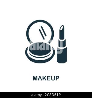 Icône de maquillage. Un élément simple de la collection du salon de beauté. Icône de maquillage créatif pour la conception Web, les modèles, les infographies et bien plus encore Illustration de Vecteur