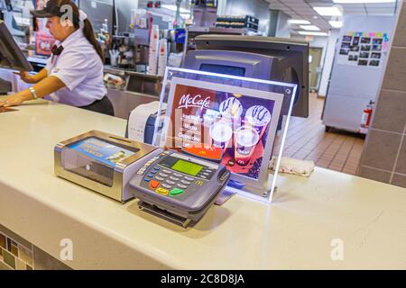 Floride Jupiter,McDonald's,hamburgers,hamburgers,franchise,McDonald's,restauration rapide,franchise,restaurant restaurants restauration repas café cafés bistrot, Banque D'Images