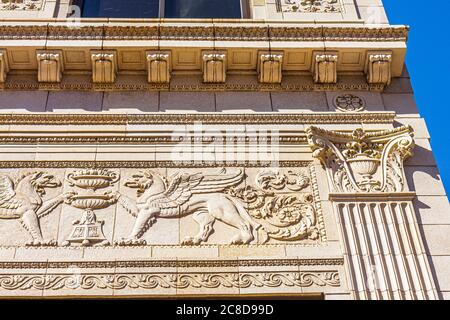 Jacksonville Florida,centre-ville,Laura Street,Greenleaf et Crosby bâtiment,1927,extérieur avant,entrée,architecture,architectural,décoration,te Banque D'Images