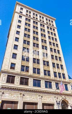 Jacksonville Florida,centre-ville,Laura Street,Greenleaf et Crosby bâtiment,1927,extérieur avant,entrée,architecture,architectural,décoration,te Banque D'Images