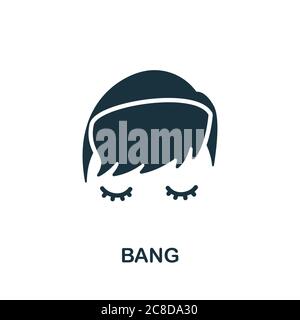 Icône Bang. Un élément simple de la collection du salon de beauté. Icône Creative Bang pour la conception Web, les modèles, les infographies et bien plus encore Illustration de Vecteur