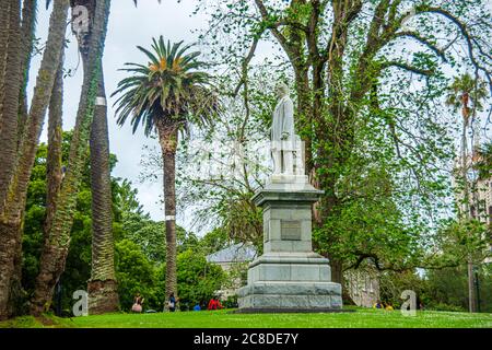 Statue de Sir George Gray, ancien mémorial du gouverneur de la Nouvelle-Zélande, Albert Park, Auckland, Nouvelle-Zélande Banque D'Images