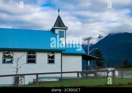 Emmanuel United Church, Bella Coola, Colombie-Britannique, Canada Banque D'Images