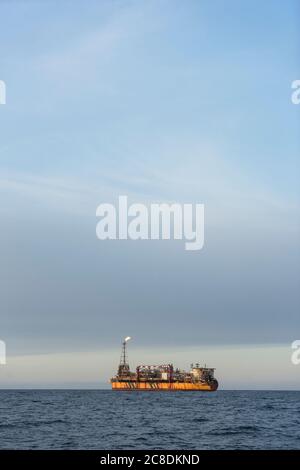 FPSO et livraison des fournitures Banque D'Images