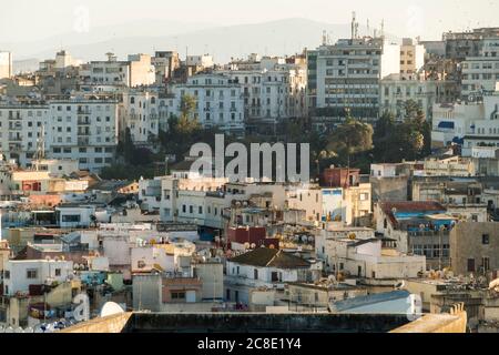 Maroc, Tanger-Tétouan-Al Hoceima, Tanger, médina historique de la ville côtière Banque D'Images