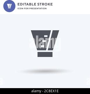 Vecteur d'icône de collier élisabéthain, signe plat rempli, pictogramme solide isolé sur blanc, illustration du logo. Icône de l'élisabéthain Collar pour la présentation. Illustration de Vecteur