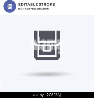 Vecteur d'icône de poche, signe plat rempli, pictogramme solide isolé sur blanc, illustration du logo. Icône de poche pour la présentation. Illustration de Vecteur