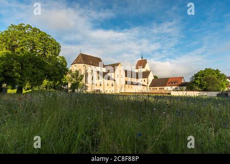 Minster de St Maria et Markus, Abbaye de Reichenau, Ile de Reichenau, Mittelzell, Lac de Constance, Bade-Wurtemberg, Allemagne Banque D'Images