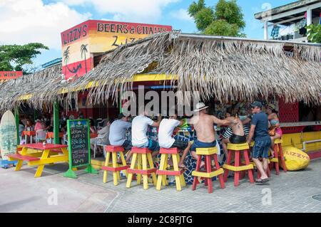 L'île de St Martin aux Caraïbes. Banque D'Images