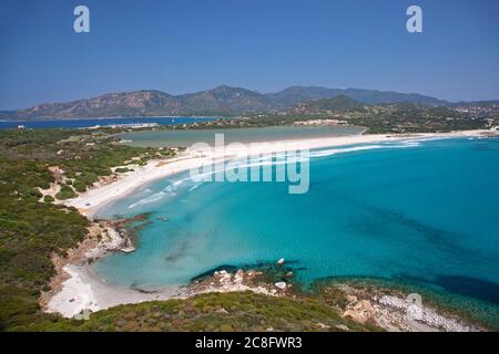 Géographie / Voyage, Italie, Sardaigne, côte sud, province Cagliari, Castiadas, Villasimius, Spiaggia , droits-supplémentaires-autorisations-non-disponible Banque D'Images