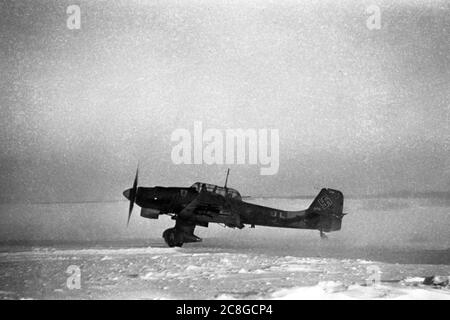 Wehrmacht Luftwaffe Sturzkampfbomber Junkes Ju 87 Stuka - bombardier de plongée de l'armée de l'air allemande Ju87 Banque D'Images