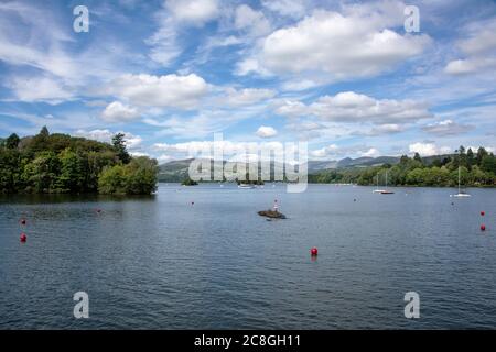 Windermere Lake, un grand lac du parc national de Cumbria Lake District, dans le nord-ouest de l’Angleterre. Banque D'Images