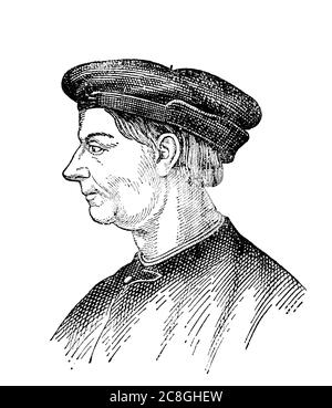 Niccolo di Bernardo dei Machiavel, diplomate italien, politicien, historien, philosophe, humaniste et écrivain de la période de la Renaissance, Italie, 1890 Banque D'Images