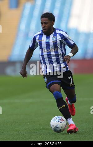 SHEFFIELD, ANGLETERRE. 22 JUILLET - mercredi de Kadeem Harris de Sheffield en action pendant le match de championnat Sky Bet entre Sheffield mercredi et Middlesbrough à Hillsborough, Sheffield, le mercredi 22 juillet 2020. (Crédit : Mark Fletcher | ACTUALITÉS MI ) Banque D'Images