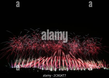 Feux d'artifice Akagawa 2019 Wide starmine Banque D'Images