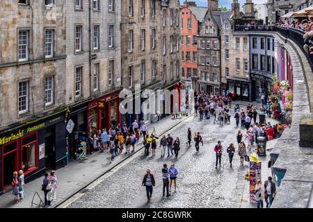 Victoria Street People, Édimbourg Banque D'Images