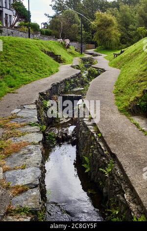 Athol Park Glen avec ruisseau traversant le milieu Banque D'Images