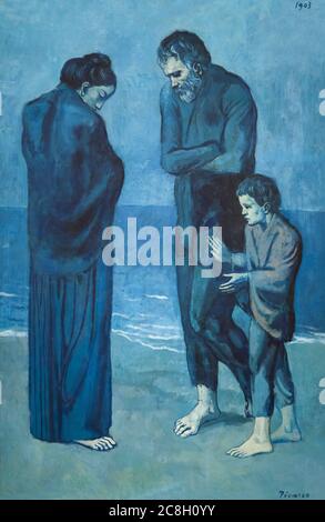 La tragédie, Pablo Picasso, 1903, National Gallery of Art, Washington DC, USA, Amérique du Nord Banque D'Images