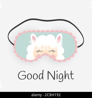 Bonne nuit Résumé fond avec drôle de masque de sommeil. Illustration vectorielle Illustration de Vecteur