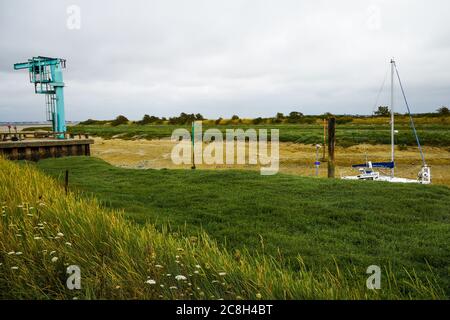 L'embouchure de la somme à marée basse, le Hourdel, Cayeux sur Mer, somme, hauts-de-France, France Banque D'Images