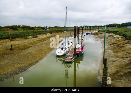 L'embouchure de la somme à marée basse, le Hourdel, Cayeux sur Mer, somme, hauts-de-France, France Banque D'Images