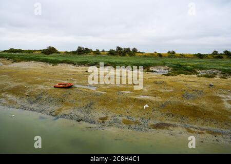 L'embouchure de la somme à marée basse, le Hourdel, Cayeux sur Mer, somme, hauts-de-France, France Banque D'Images