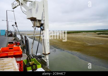 L'embouchure de la somme à marée basse, le Hourdel, Cayeux sur Mer, somme, hauts-de-France, France Banque D'Images