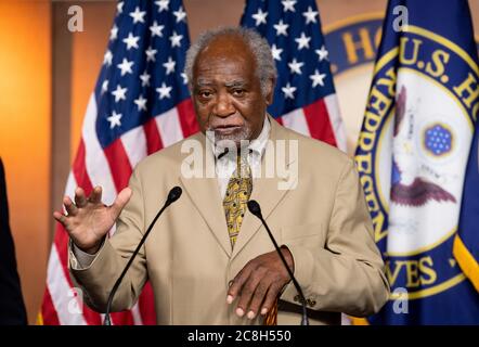 Washington, États-Unis 24 juillet 2020. 24 juillet 2020 - Washington, DC, États-Unis: Le représentant américain Danny Davis (D-il) s'est exprimé lors d'une conférence de presse sur l'extension des prestations de chômage fédérales. (Photo de Michael Brochstein/Sipa USA) crédit: SIPA USA/Alay Live News Banque D'Images