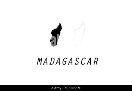 Madagascar carte vectorisation Illustrator Illustration de Vecteur