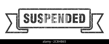 ruban suspendu. bande rétro vintage suspendue. Illustration de Vecteur