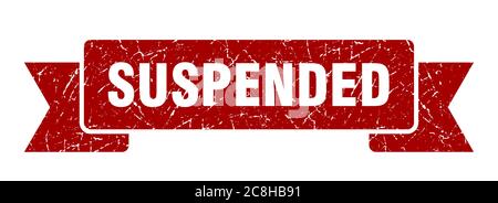 ruban suspendu. bande rétro vintage suspendue. Illustration de Vecteur