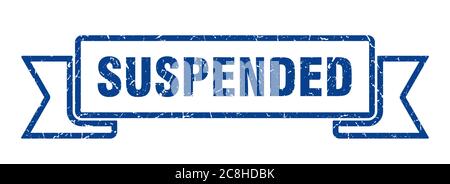 ruban suspendu. bande rétro vintage suspendue. Illustration de Vecteur