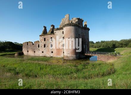Château de Caerlaverock, Dumfries et Galloway, en Écosse. Banque D'Images