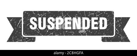 ruban suspendu. bande rétro vintage suspendue. Illustration de Vecteur