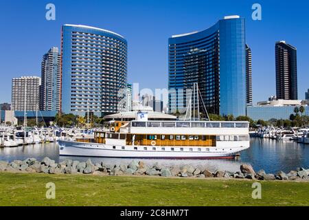 Embarcadero Marina Park & Marriott Hotel, San Diego, Californie, États-Unis Banque D'Images