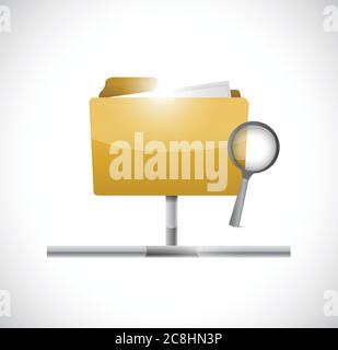 Illustration de réseau de raccordement de dossier sur un fond blanc Illustration de Vecteur