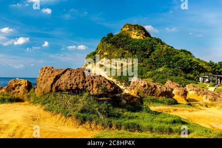 Yehliu Geopark est situé dans le district de Wanli, au Nouveau-Taipei Banque D'Images