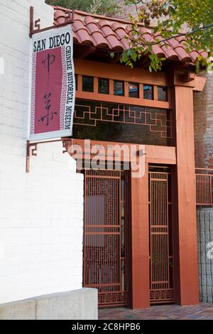 Musée historique chinois, Chinatown, San Diego, Californie, États-Unis Banque D'Images