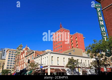 Cinquième Avenue, Gaslamp Quarter, San Diego, California, USA Banque D'Images
