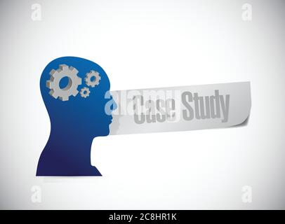 Illustration du symbole de l'étude de cas sur fond blanc Illustration de Vecteur